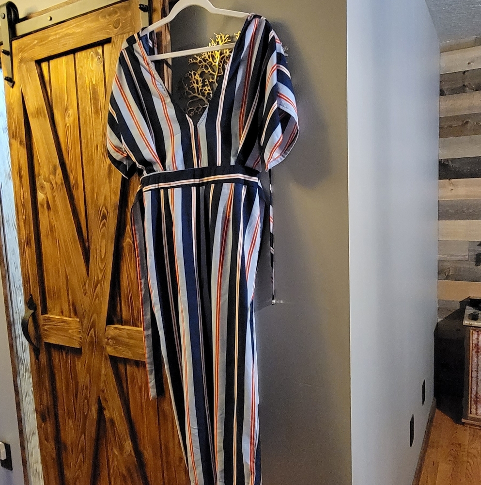 Red, white and blue jumpsuit